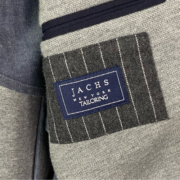 JACHS Quinn Pique Cotton Blend Grey Blazer Sport Coat, Stitch Fix - Picture 9 of 10